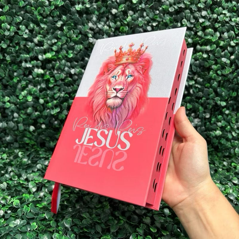 Bíblia Sagrada Feminina Rei dos Reis Salmão LETRA HIPER GIGANTE Evangélica Com Harpa Índice ARC