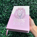 Bíblia Sagrada Leão Jesus Rei dos Reis Rosa Capa Dura Com Harpa Índice LETRA MÉDIA ARC Evangélica