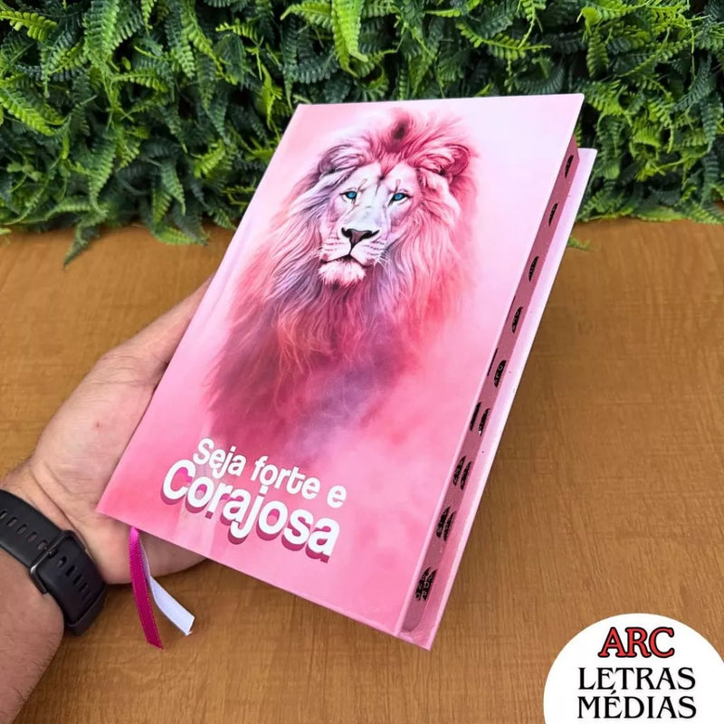 Bíblia Sagrada ARC Capa Dura Letras Médias Com Índice na Lateral Evangélica Antigo e Novo Testamento Seja Forte